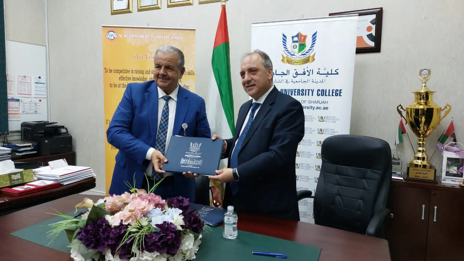 Skyline University College (SUC) signed a Memorandum of Understanding (MOU) with Al Rushed American School, Sharjah.