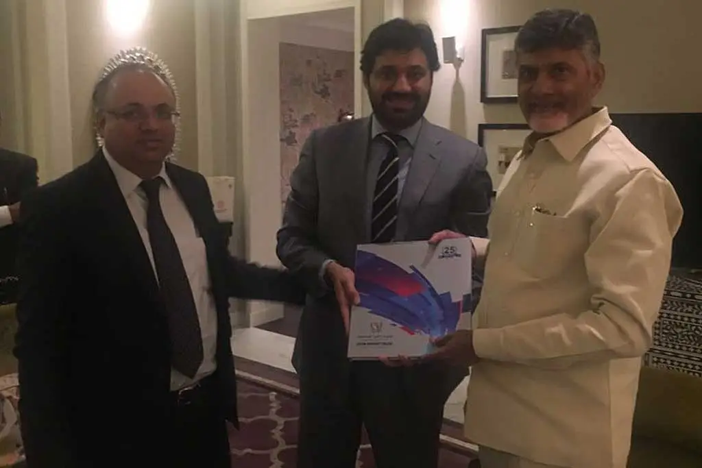 COEC Presented Skyline Coffee Table Book to Hon. Sri Chandrababu Naidu, Chief Minister of Andhra Pradesh, India