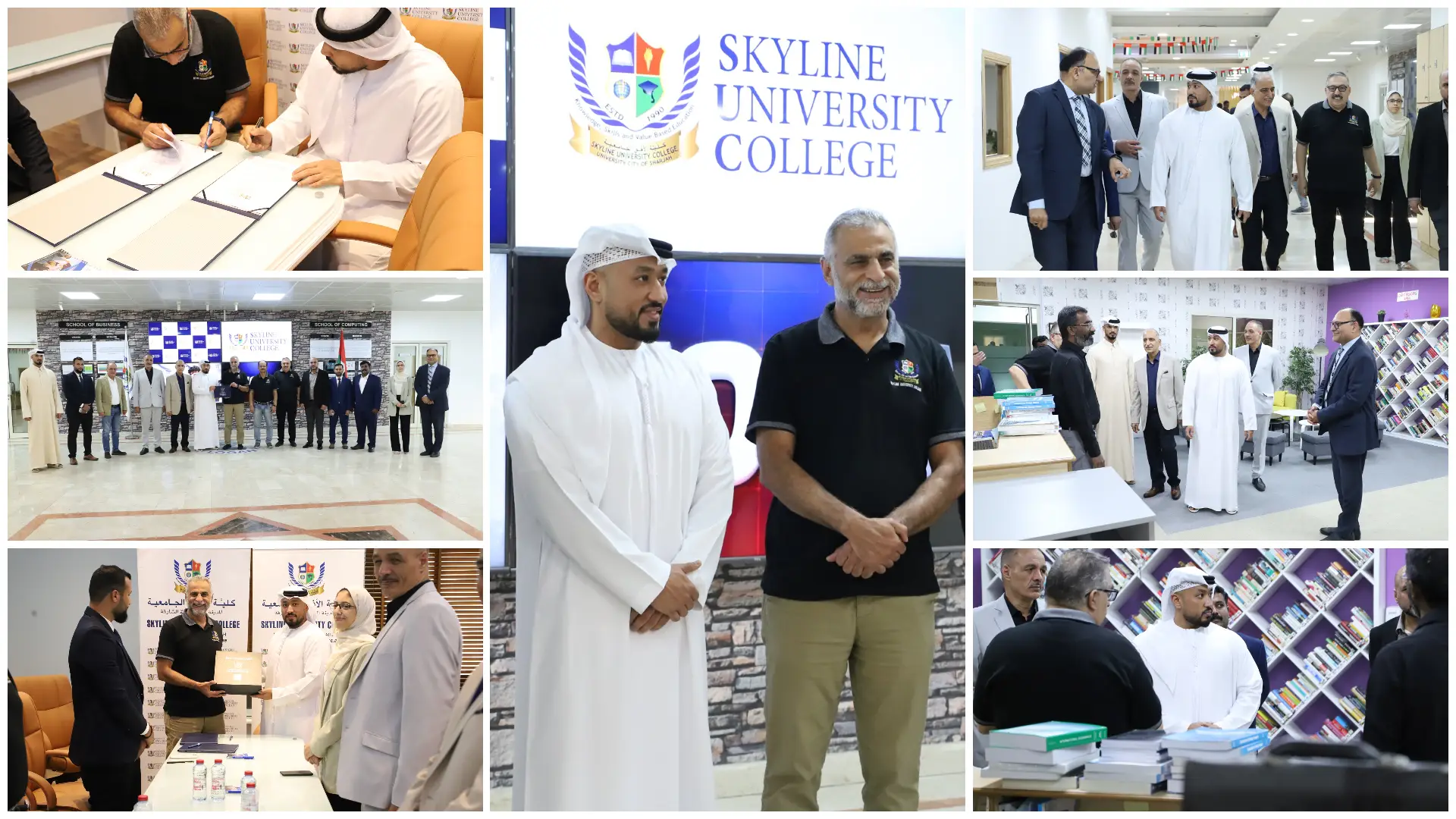 Skyline University College and Saif Business Service Center Sign MoU