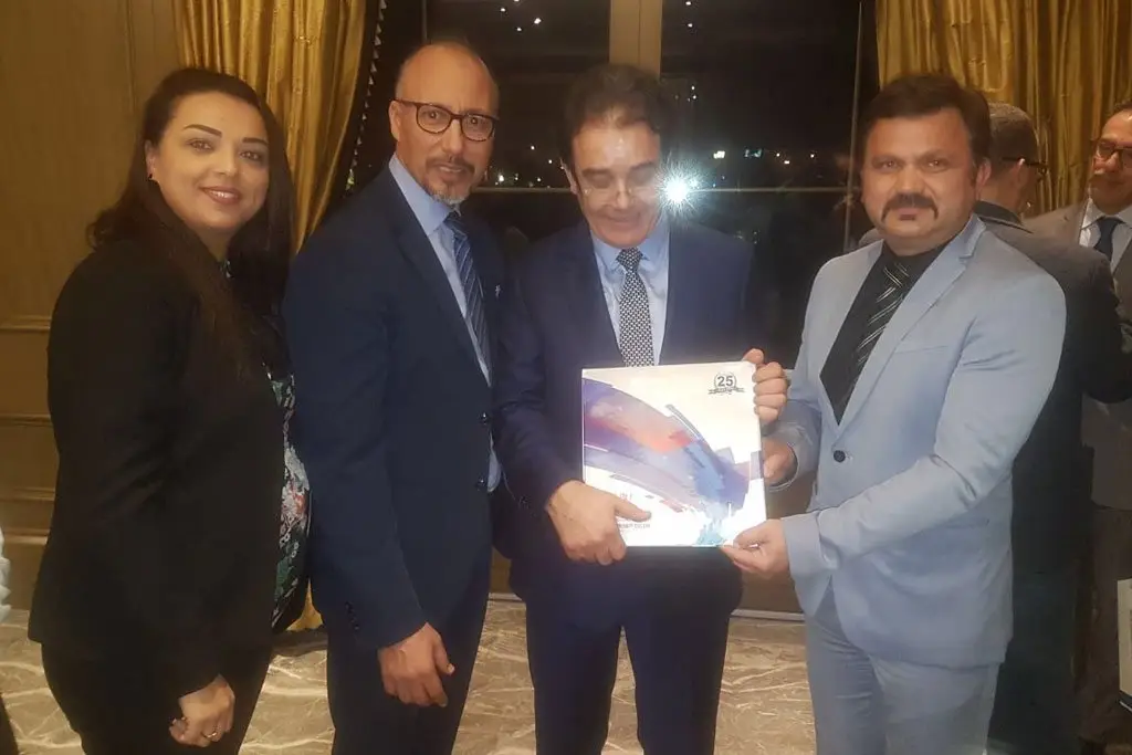 Mr. Rakesh Gaur Presented Skyline Coffee Table Book to H.E. Abdelkrim Benatiq, Minister Delegate to the Minister of Foreign Affairs-Moroccans Residing Abroad 