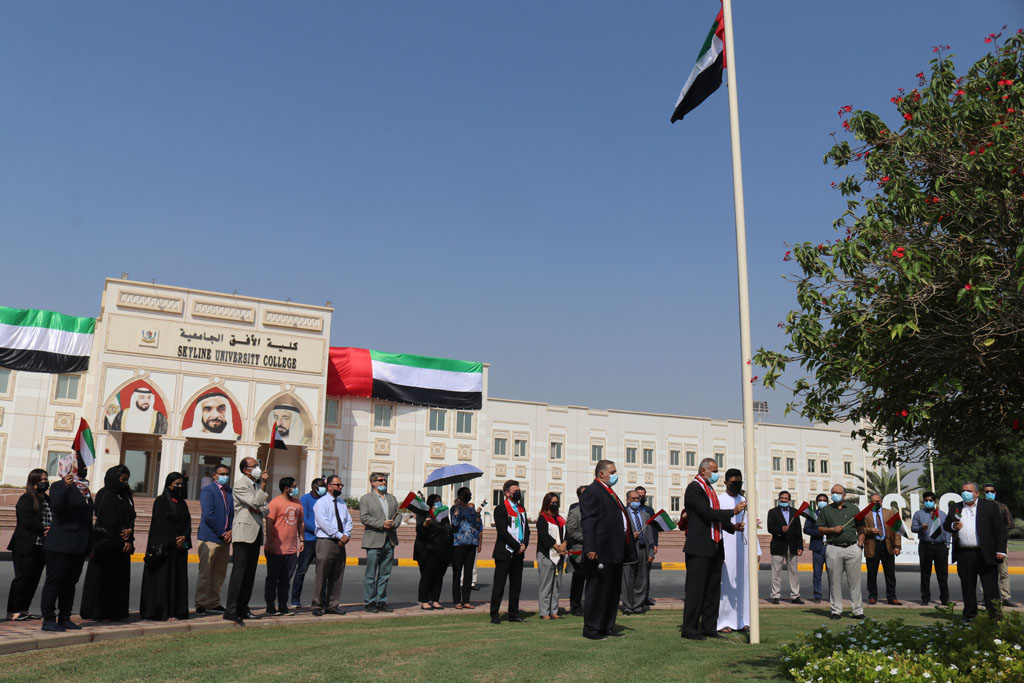 Skyline University College offered a hearty salute to the UAE flag