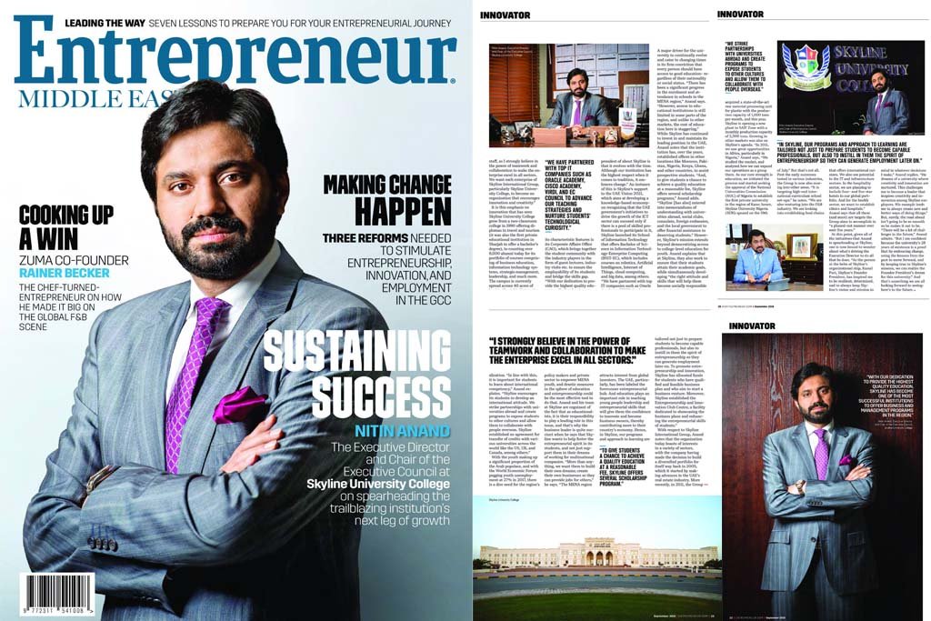 Entrepreneur Middle East’s September 2018 issue