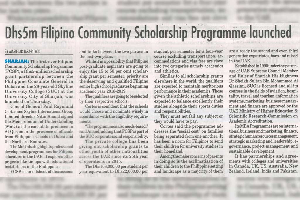 Filipino Community Scholarship Programme Launched