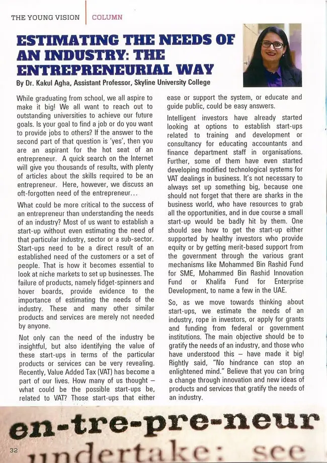 SUC in Media - The Young Vision Magazine