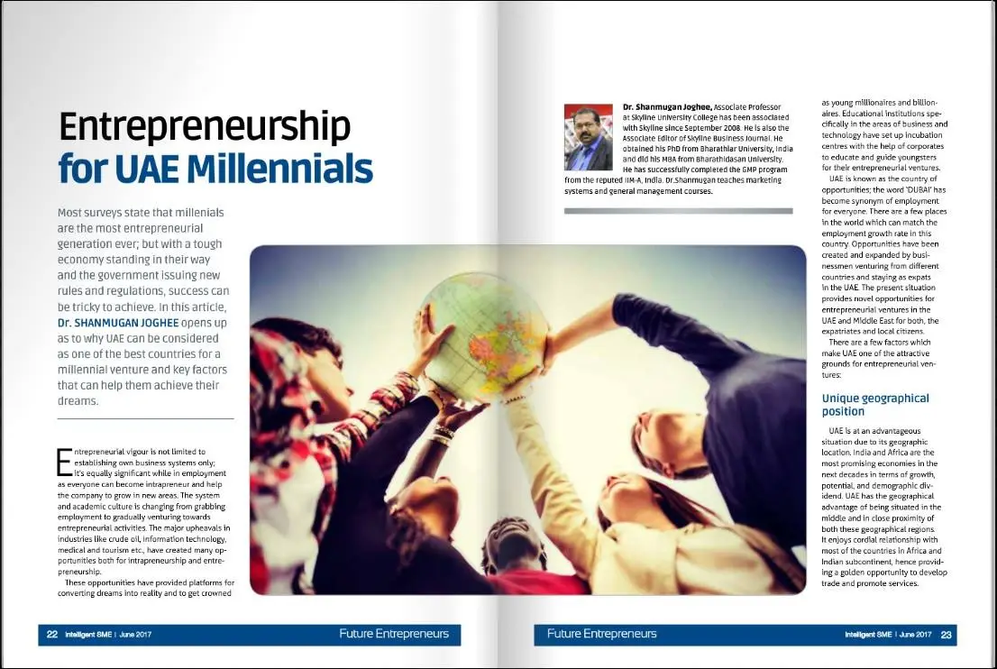 Entrepreneurship for UAE Millennials Entrepreneurship for UAE Millennials