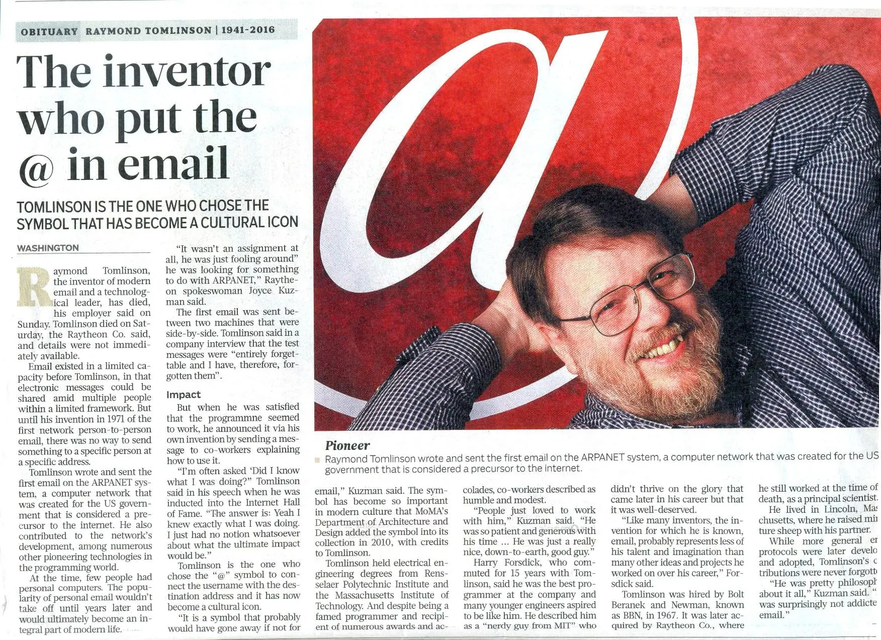 The inventor who put the @ in email